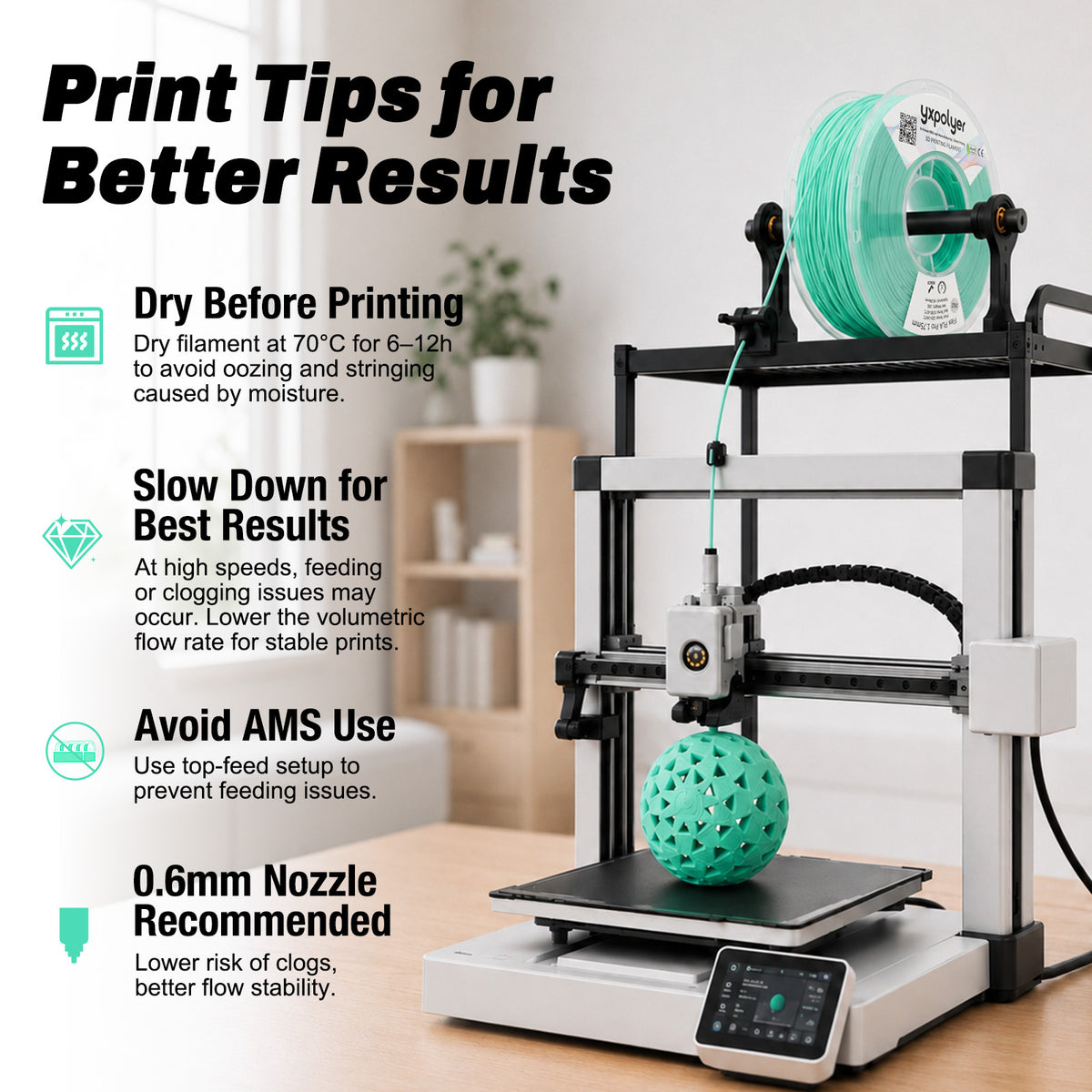 Flexible PLA Teal Green
