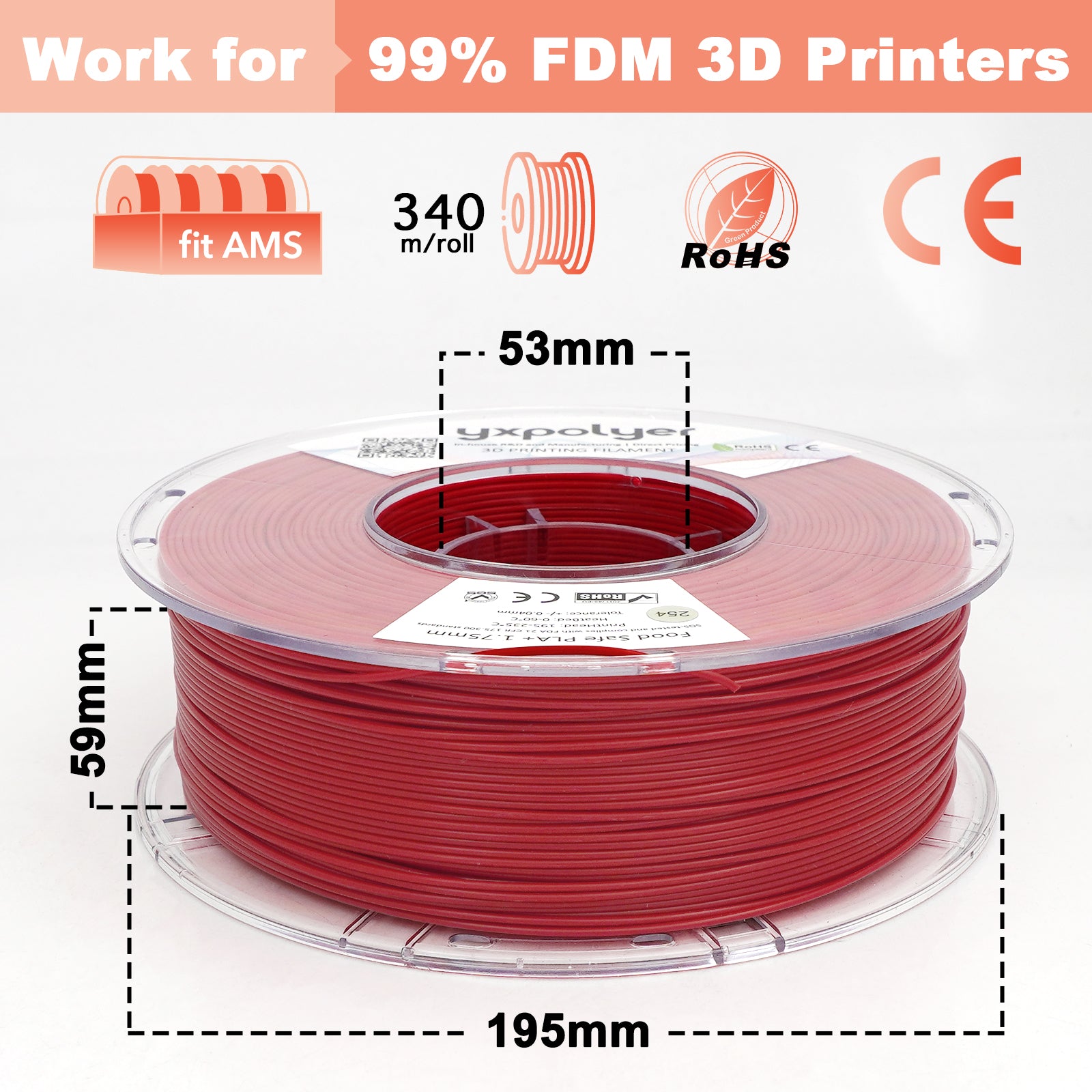 PLA+ Red