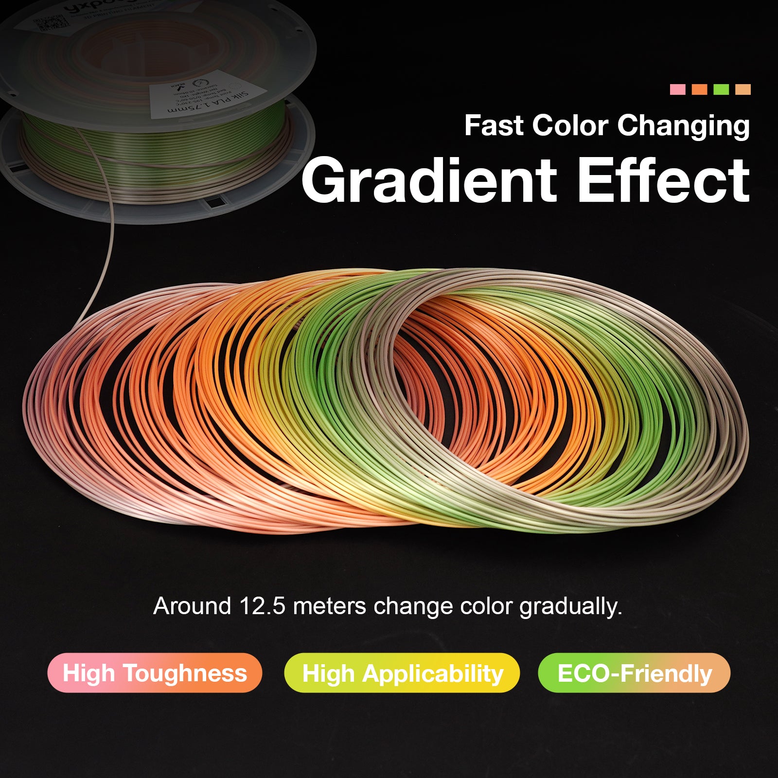 Rainbow Silk PLA Macaron