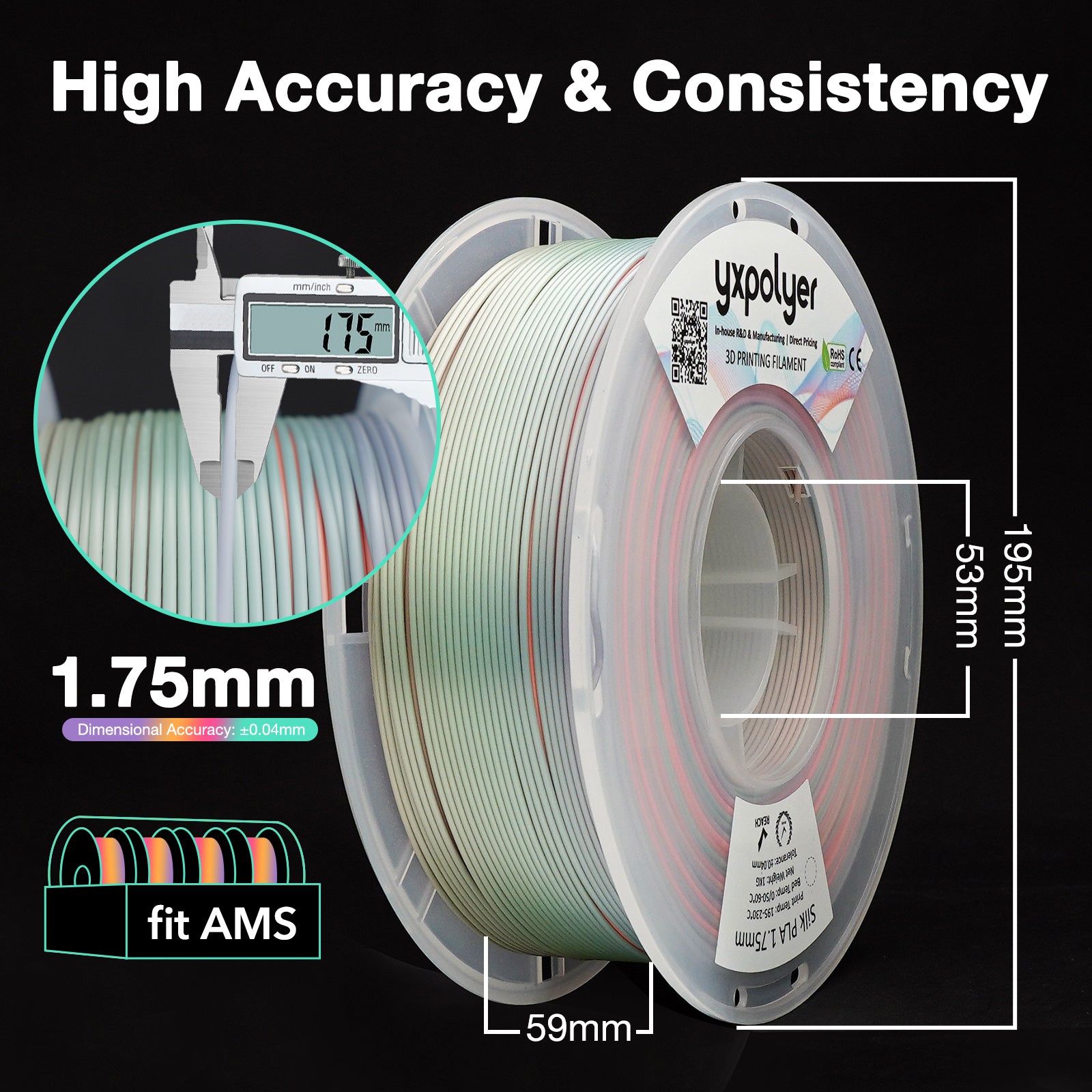 Rainbow Silk PLA Candy