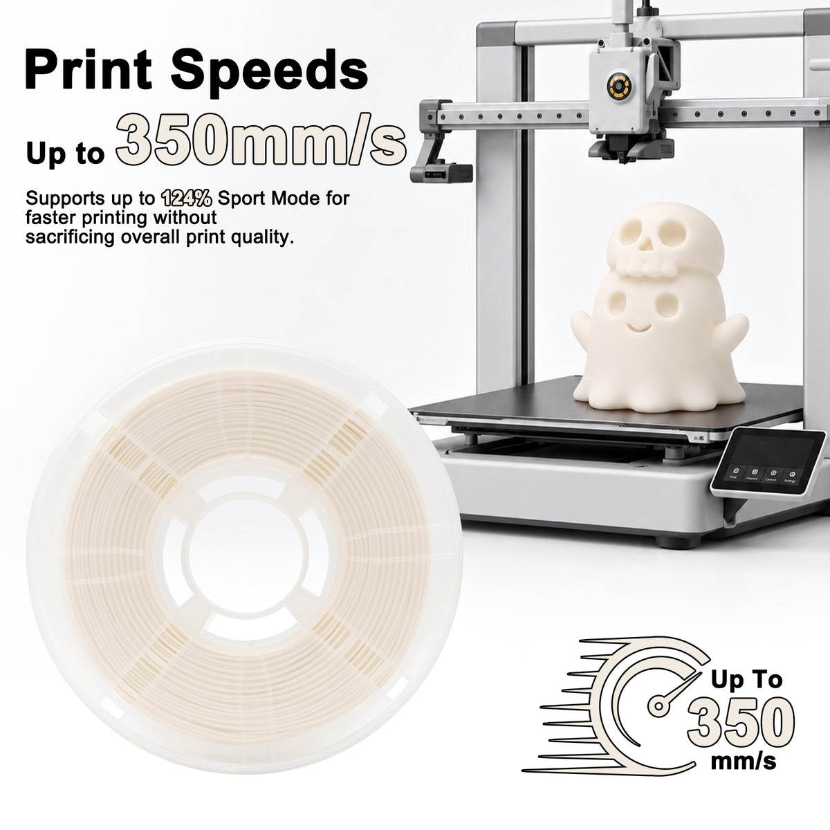 PLA+ Matte Bone White