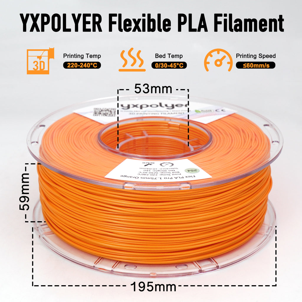 Flexible PLA Light Orange