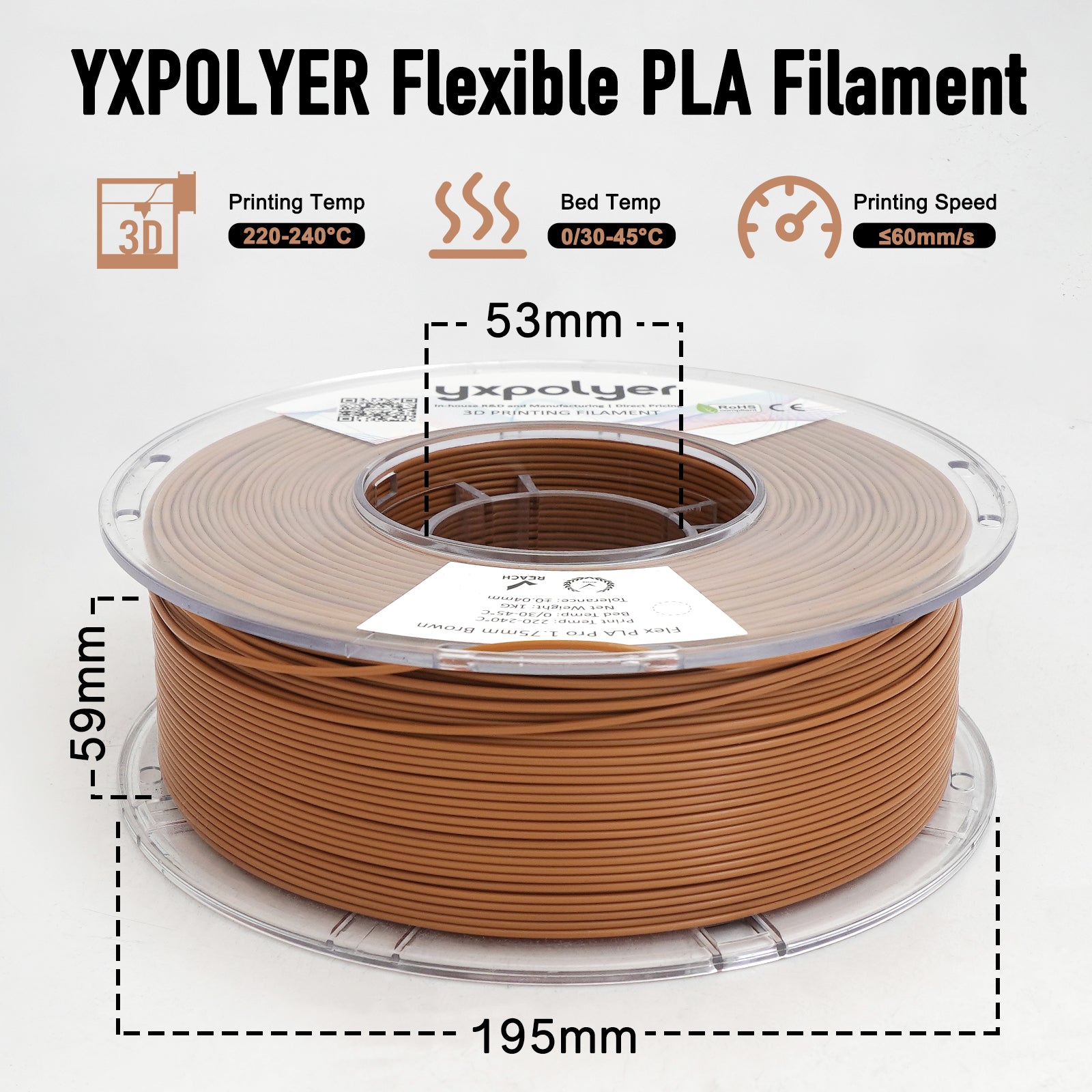 Flexible PLA Brown