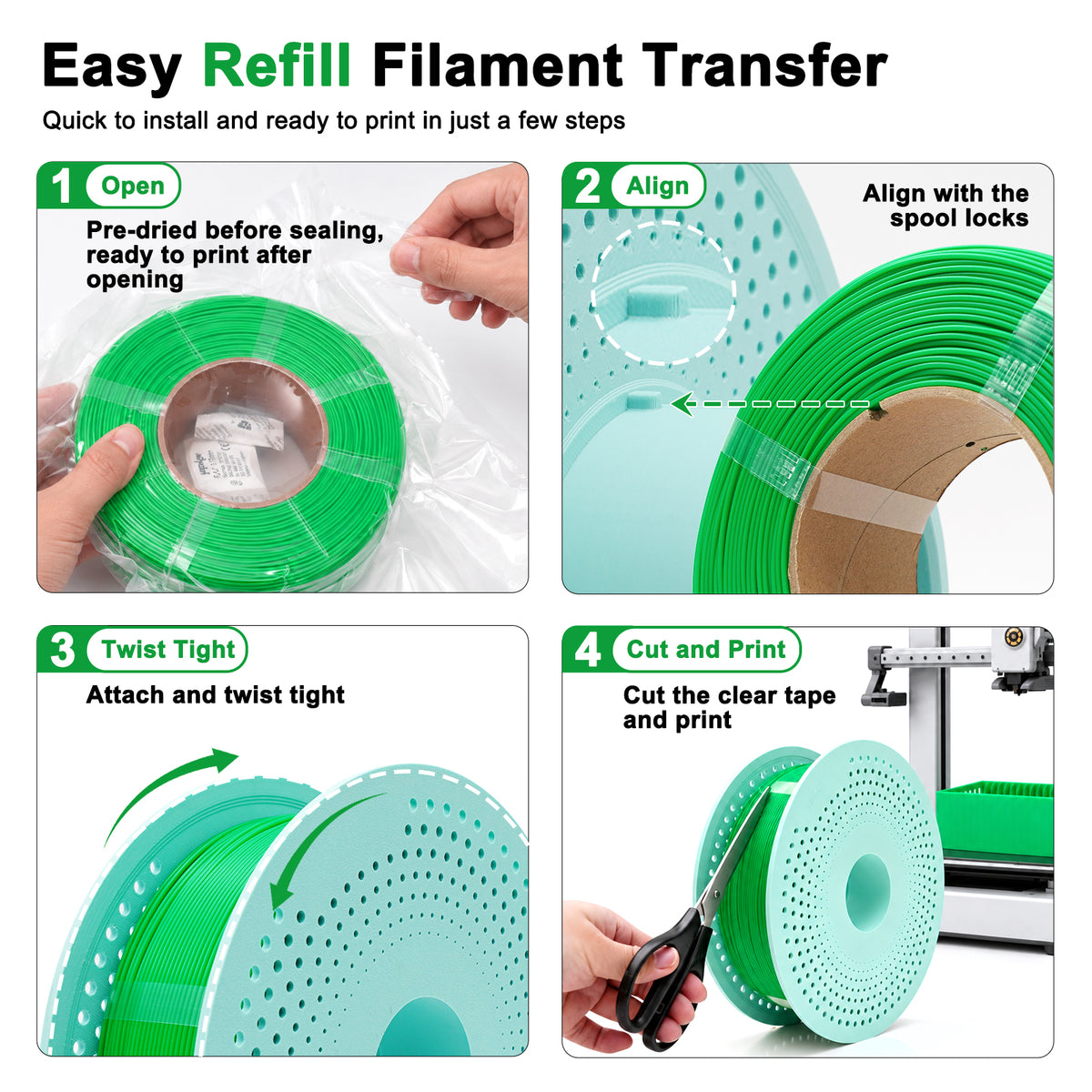 Refill PLA+ Green