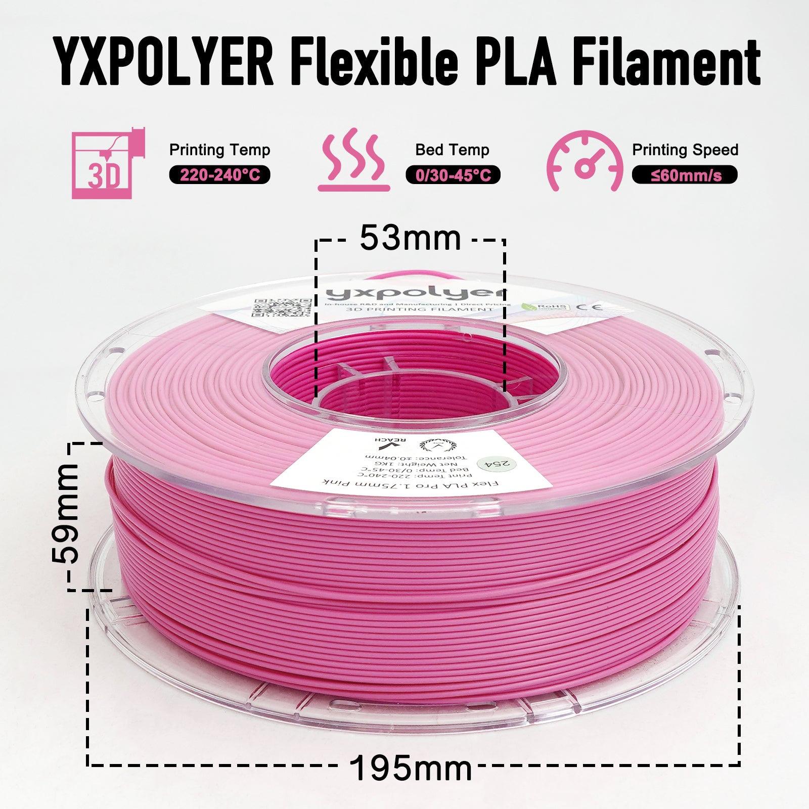 Flexible PLA Pink