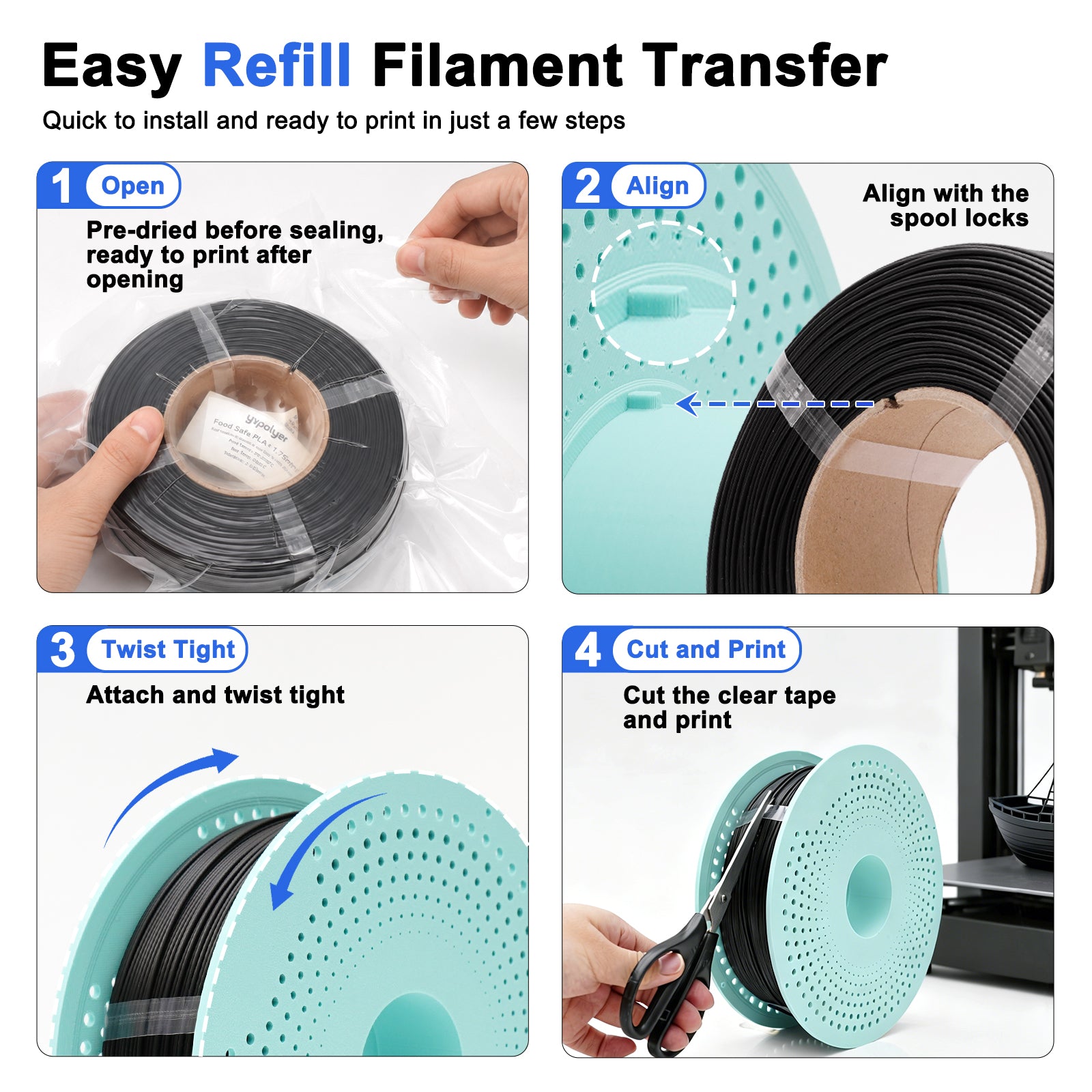 Refill PLA+ Black